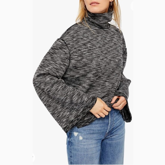 Free People We The Free Sunny Days Turtleneck in Night Star Size Small, Textured - Picture 2 of 11